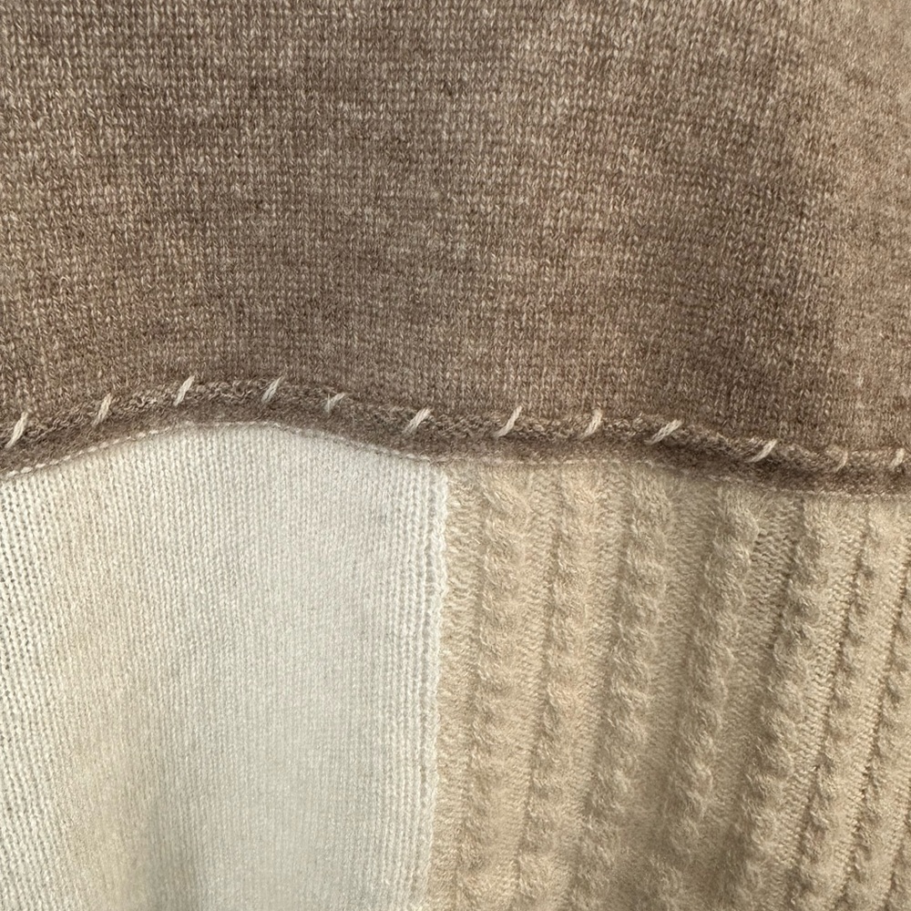 Colorblock Patchwork Cashmere Sweater - image 6